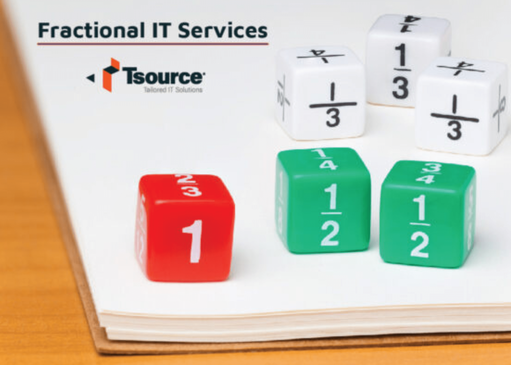 Image of dice and the words "fractional IT services"