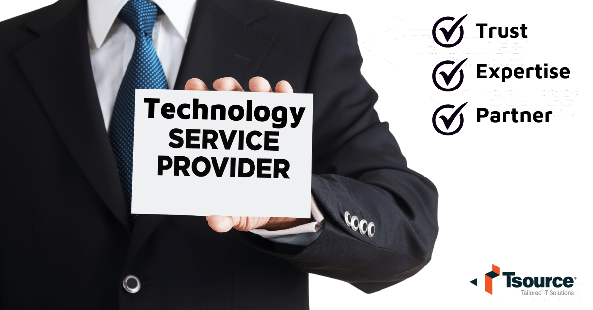 Image with the phrase technology service provider and trust, expertise, and partner, what to look for in a fractional IT service provider